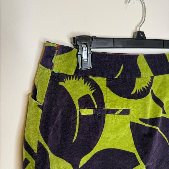 BODEN Velvet Tulip Mini Skirt in Green and Black - Picture 6 of 8